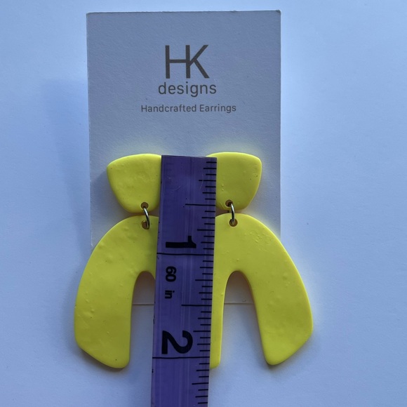 Beautiful Yellow Handmade Earrings - Picture 5 of 6